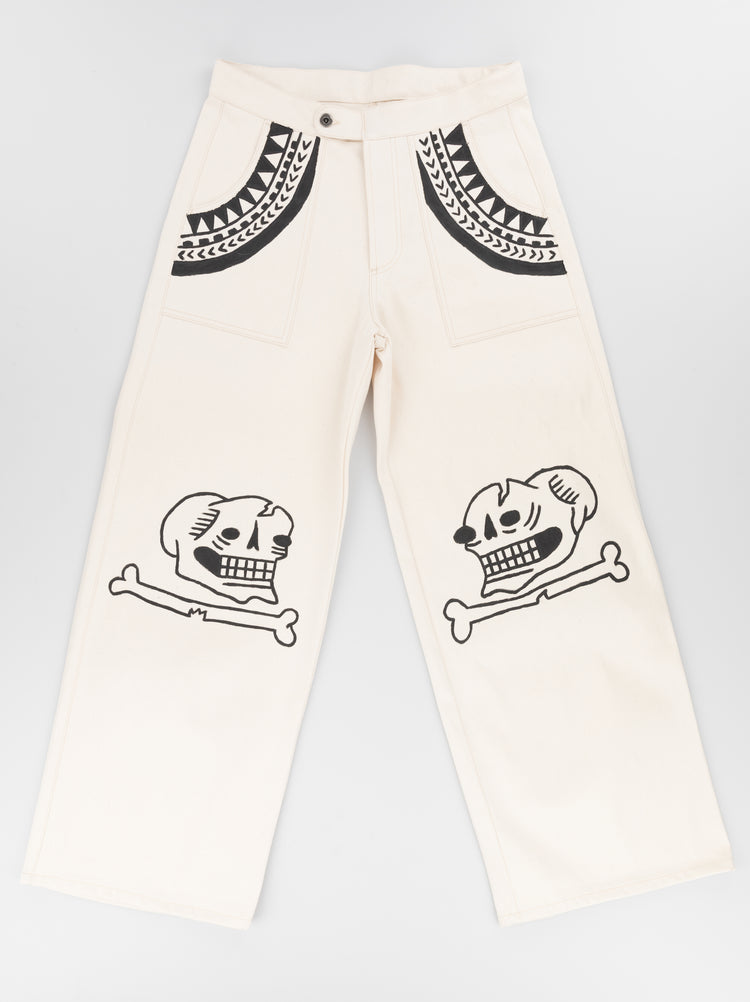 ULLAC x TATTOOS FOR YOUR ENEMIES COLLAB PAINTER SUIT. CLEVER HORSE AND SKULL.