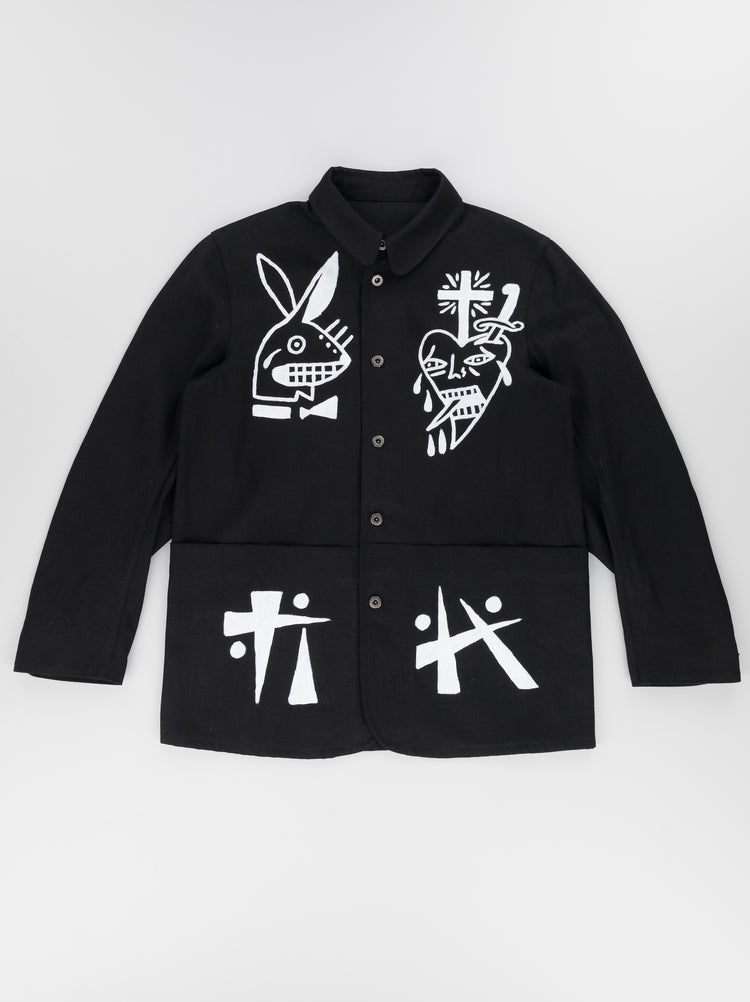 ULLAC x TATTOOS FOR YOUR ENEMIES COLLAB PAINTER SUIT. BLACK TIGER.