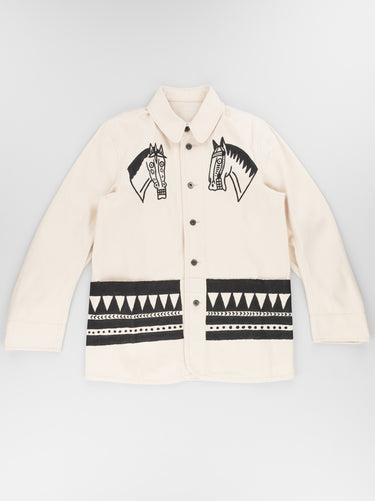 ULLAC x TATTOOS FOR YOUR ENEMIES COLLAB PAINTER SUIT. CLEVER HORSE AND SKULL.