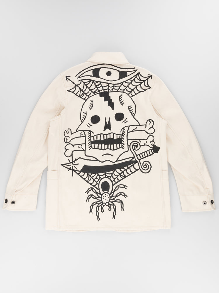 ULLAC x TATTOOS FOR YOUR ENEMIES COLLAB PAINTER SUIT. CLEVER HORSE AND SKULL.