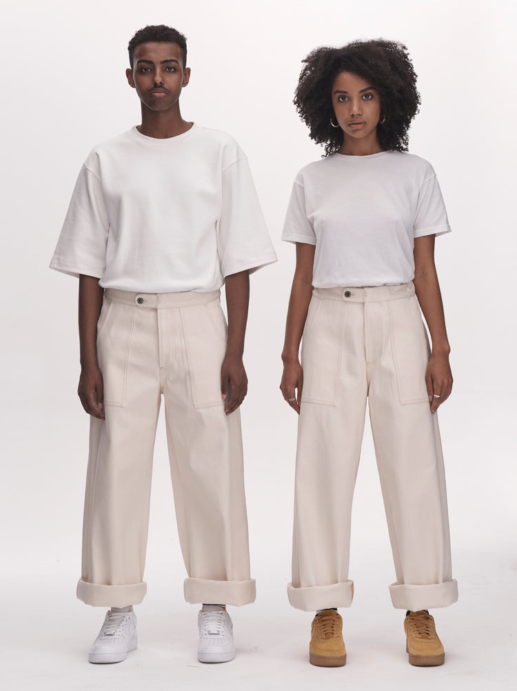 Unisex Painter Pants - Ecru | Ullac Oy