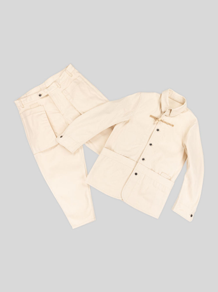 ULLAC x Gloverall Ecru Suit