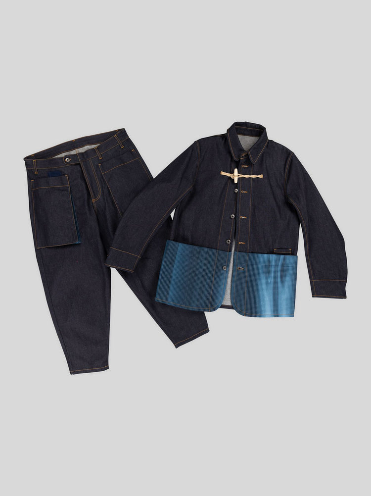 ULLAC x Gloverall Indigo Suit